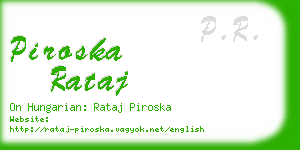 piroska rataj business card